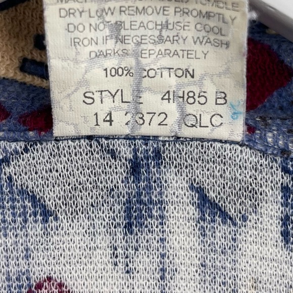 Vintage 90’s Boho Western Rodeo Tribal Button Down Shirt SZ L - Picture 2 of 6